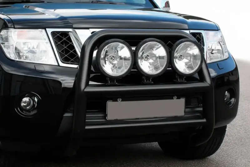 Кенгурятник WT018 Black (нерж) для Nissan Navara 2006–2015
