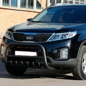 Кенгурятник WT021 Black (нерж.) для KIA Sorento II XM 2009–2014