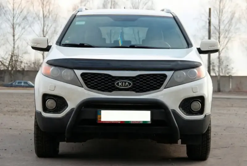 Кенгурятник WT007 Black (нерж.) для KIA Sorento II XM 2009–2014