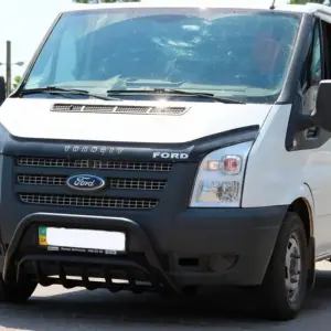 Кенгурятник WT002 Black (2006-2014, нерж.) для Ford Transit 2000–2014