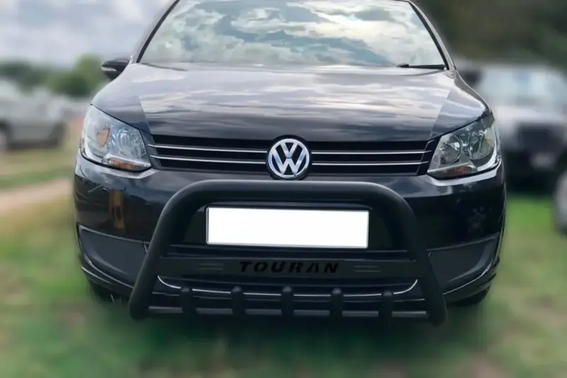 Кенгурятник WT004 Black (нерж) для Volkswagen Touran 2003–2010
