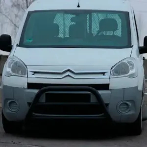 Кенгурятник WT022 Black (нерж.) для Peugeot Partner Tepee 2008–2018