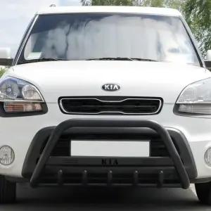 Кенгурятник WT004 Black (нерж) для KIA Soul I 2008–2013