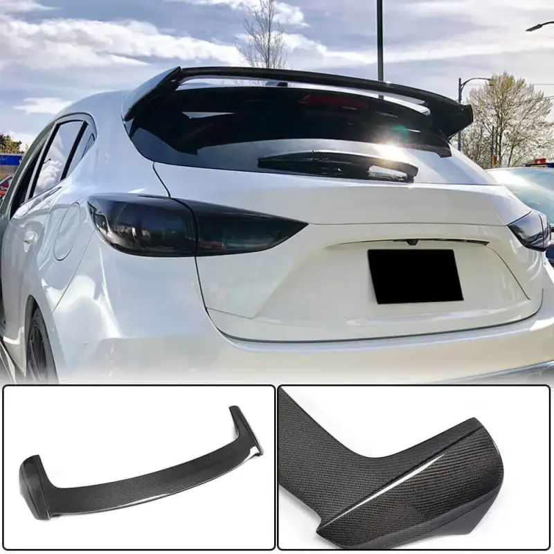 Спойлер V1 (HB, Карбон) для Mazda 3 2013–2019