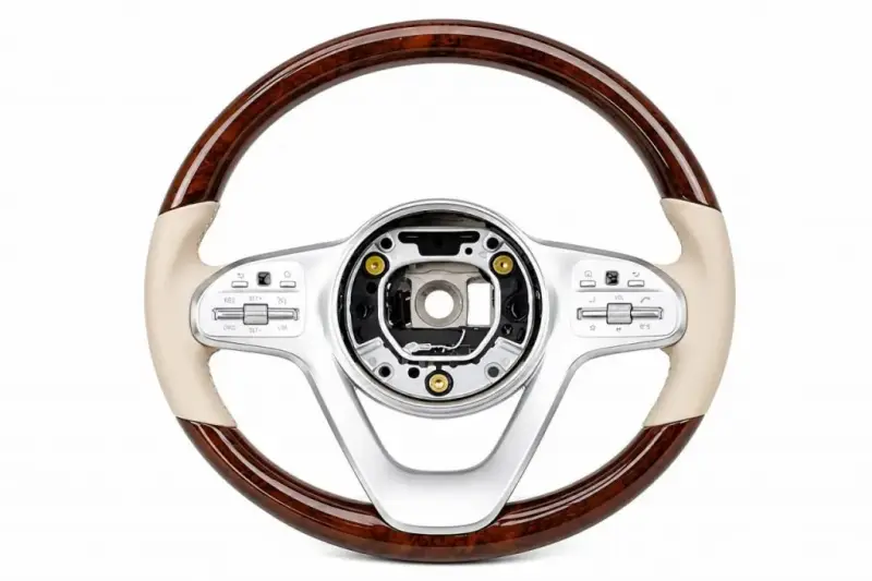 Кермо Maybach-Style (дерево + бежевий, 3pin) для Mercedes-Benz C-class W205 2014–2021
