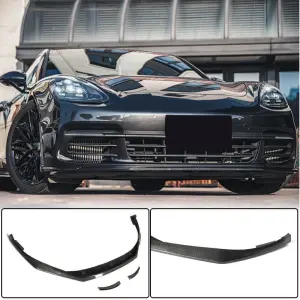 Накладка на передній бампер Lip (2016-2020, Карбон) для Porsche Panamera 2016–2023