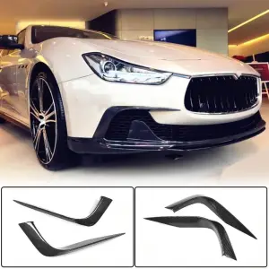 Накладки на передній бампер (для Base/S/S Q4 2013-2017, Карбон) для Maserati Ghibli 2013–2023