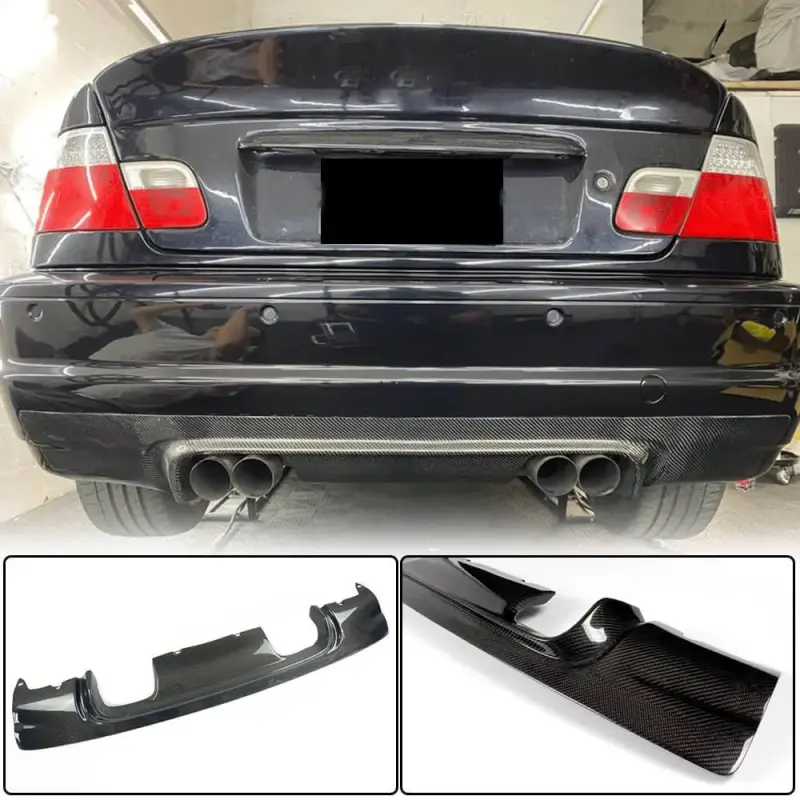 Дифузор заднього бампера V1 (для M3, Карбон) для BMW 3 серія E46 1998–2006