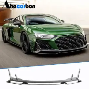 Накладка на передній бампер Lip V1 (2023+, Карбон) для Audi R8 2015–