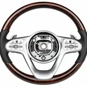 Кермо Maybach-Style (дерево + чорний, 3pin) для Mercedes-Benz AMG GT C190/R190 2014–2022