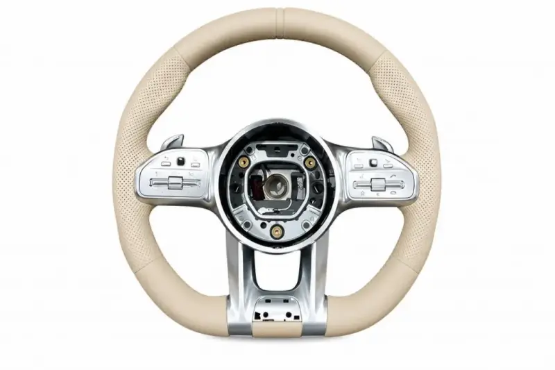 Кермо AMG 2018-Style (бежевий, 3pin) для Mercedes-Benz CLA C117 2013–2019