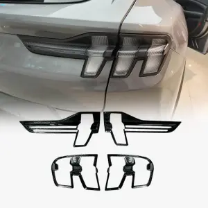 Накладки на задні ліхтарі (Карбон) для Ford Mustang E-mach 2020–