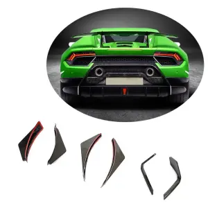 Дифузор заднього бампера V2 (Карбон) для Lamborghini Huracan 2014–