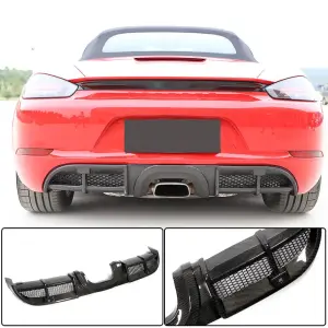 Дифузор заднього бампера V1 (2016-2019, Карбон) для Porsche Boxster/Cayman 982 (718) 2016–