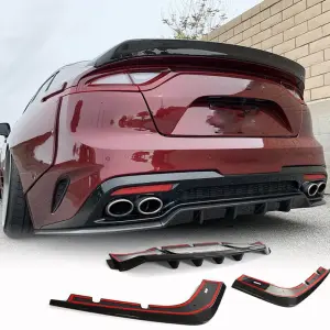 Дифузор заднього бампера (Карбон) для KIA Stinger 2017–2023