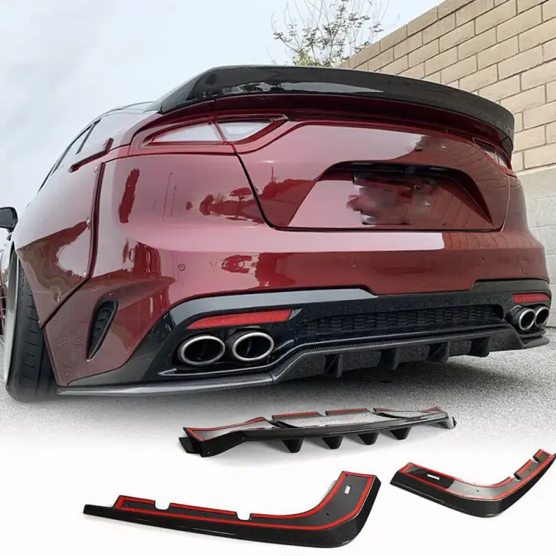 Дифузор заднього бампера (Карбон) для KIA Stinger 2017–2023