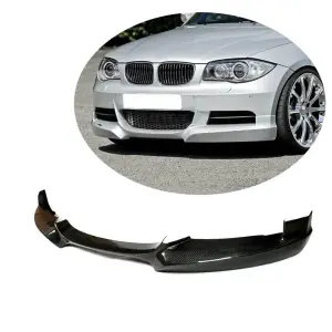 Накладка на передній бампер Lip (для E82/E88 M-Sport, Карбон) для BMW 1 серія E81/E82/E87/E88 2004–2011