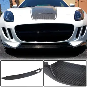 Накладка на передній бампер Lip (2013-2015, Карбон) для Jaguar Project 7 2013–2015
