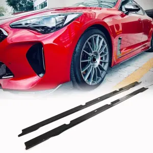 Бокові пороги (Карбон) для KIA Stinger 2017–2023