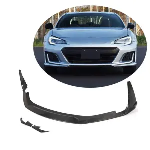 Накладка на передній бампер Lip V2 (2017-2021, Карбон) для Subaru BRZ 2012–2021