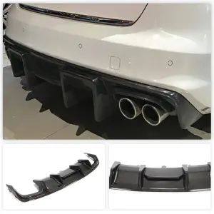 Дифузор заднього бампера (для S4 2013-2015, Карбон) для Audi A4 B8 2007–2015