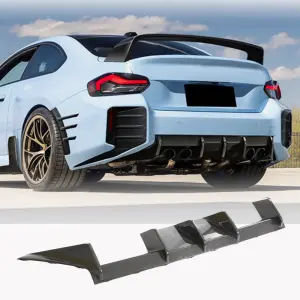 Дифузор заднього бампера V3 (для G87, Карбон) для BMW 2 серія G42 2021–