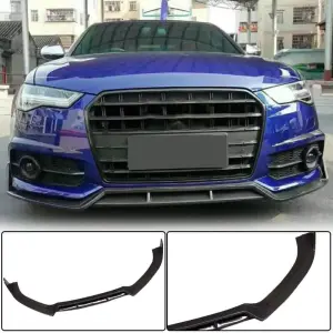 Накладка на передній бампер Lip Карбон V1 (для S-Line 2014-2018) для Audi A6 C7 2011–2018