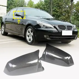 Накладки на дзеркала (для 2007-2010, Карбон) для BMW 5 серія E60/E61 2003–2010