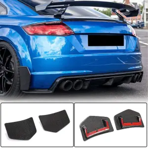 Накладки на задній бампер Flap (для S-line/TTS/TTRS, 2014-2019, Карбон) для Audi TT 2014–2023