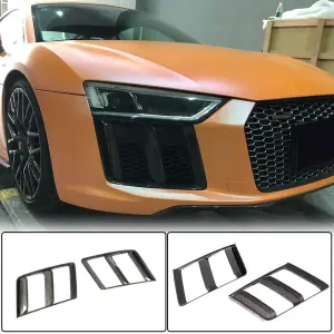 Накладки на передній бампер V1 (2015-2020, Карбон) для Audi R8 2015–