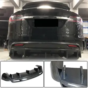 Дифузор заднього бампера (2015-2021, Карбон) для Tesla Model X 2015–