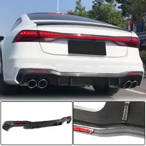 Дифузор заднього бампера (для S-Line 2018-2022, Карбон) для Audi A7 2018–
