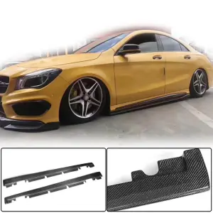 Бокові пороги V3 (для HB, Карбон) для Mercedes-Benz CLA C117 2013–2019