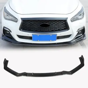Накладка на передній бампер Lip V1 (для Q50 Sport 2018-2022, Карбон) для Infiniti Q50/Q60 2013–2024