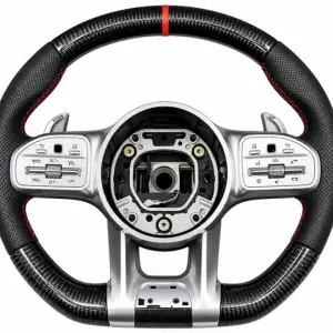Кермо AMG 2018-Style (Карбон + червоний, 4pin) для Mercedes-Benz EQB 2021–