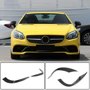 Накладки на передній бампер (для Base 2016-2020, Карбон) для Mercedes-Benz SLK R172 2011–2016