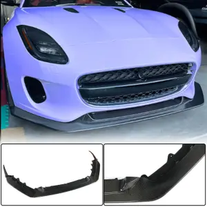 Накладка на передній бампер Lip (для Base 2017-2019, Карбон) для Jaguar F-Type 2013–2024