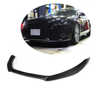 Накладка на передній бампер Lip (для S-Line 2007-2011, Карбон) для Audi A4 B8 2007–2015