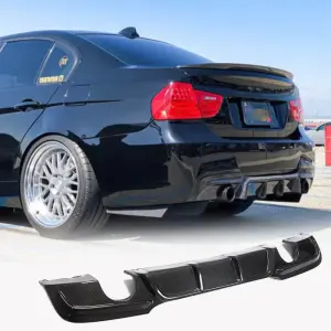 Дифузор заднього бампера V1 (для E90 M-Sport, Карбон) для BMW 3 серія E90/E91 2005–2011