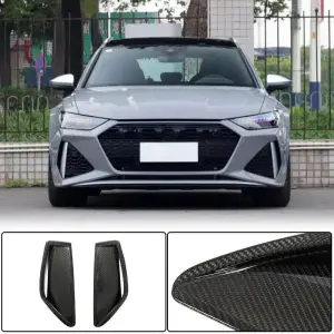 Накладки на передній бампер (для RS6, Карбон) для Audi A6 C8 2018–2025