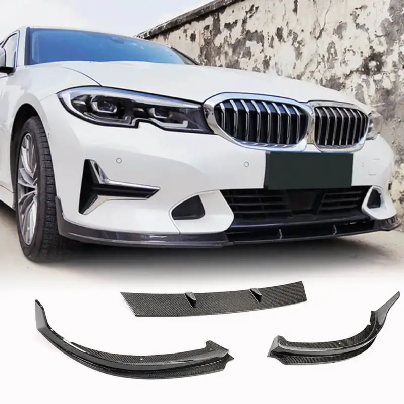 Накладка на передній бампер Lip V2 (для Base 2018-2022, Карбон) для BMW 3 серія G20/G21 2018–
