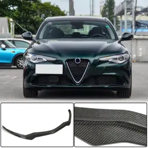 Накладка на передній бампер Lip V1 (для Base, Карбон) для Alfa Romeo Giulia 2016–2022