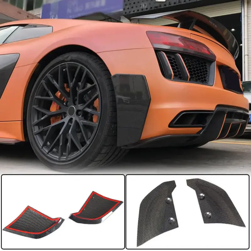 Спліттери заднього бампера V2 (2015-2020, Карбон) для Audi R8 2015–