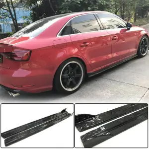 Бокові пороги (для Base Sedan, Карбон) для Audi A3 2012–2020