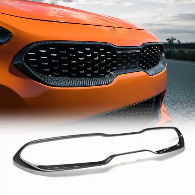 Обведення решітки радіатора (Карбон) для KIA Stinger 2017–2023