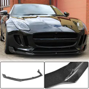 Накладка на передній бампер Lip (2013-2016, Карбон) для Jaguar F-Type 2013–2024