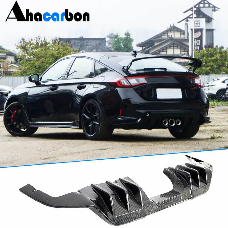 Дифузор заднього бампера (Карбон) для Honda Civic HB 2021–