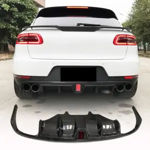 Дифузор заднього бампера V2 (2014-2021, Карбон) для Porsche Macan 2014–2024