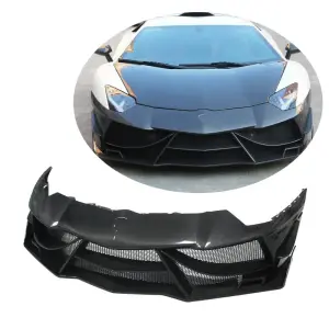 Накладки на передній бампер Lip (Карбон) для Lamborghini Aventador 2011–2022