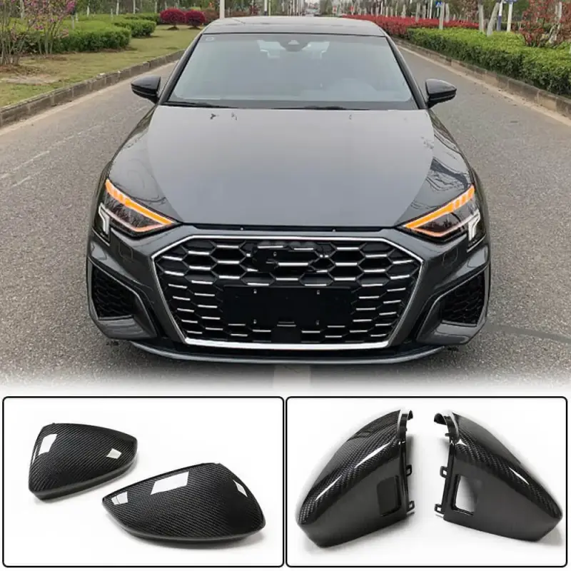 Кришки дзеркал (Карбон) V1 для Audi A3 2020–